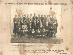 Az endrődi  r.kat. Szent Imre polgári fiúiskola 1937-38-ban végzett